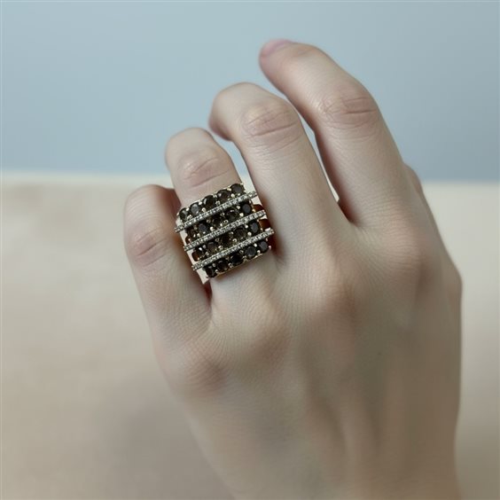 Cuneo - Corso Nizza 11 - Anillo Casciola Gioielli Mujer in Oro amarillo Quarzo R.M.104 - R.M.104